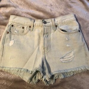 Levi’s Light Wash High Waisted Jean Shorts